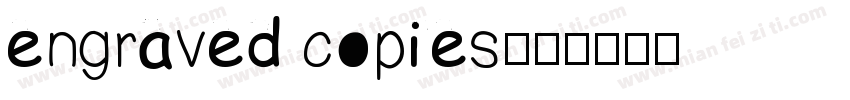 engraved copies字体转换